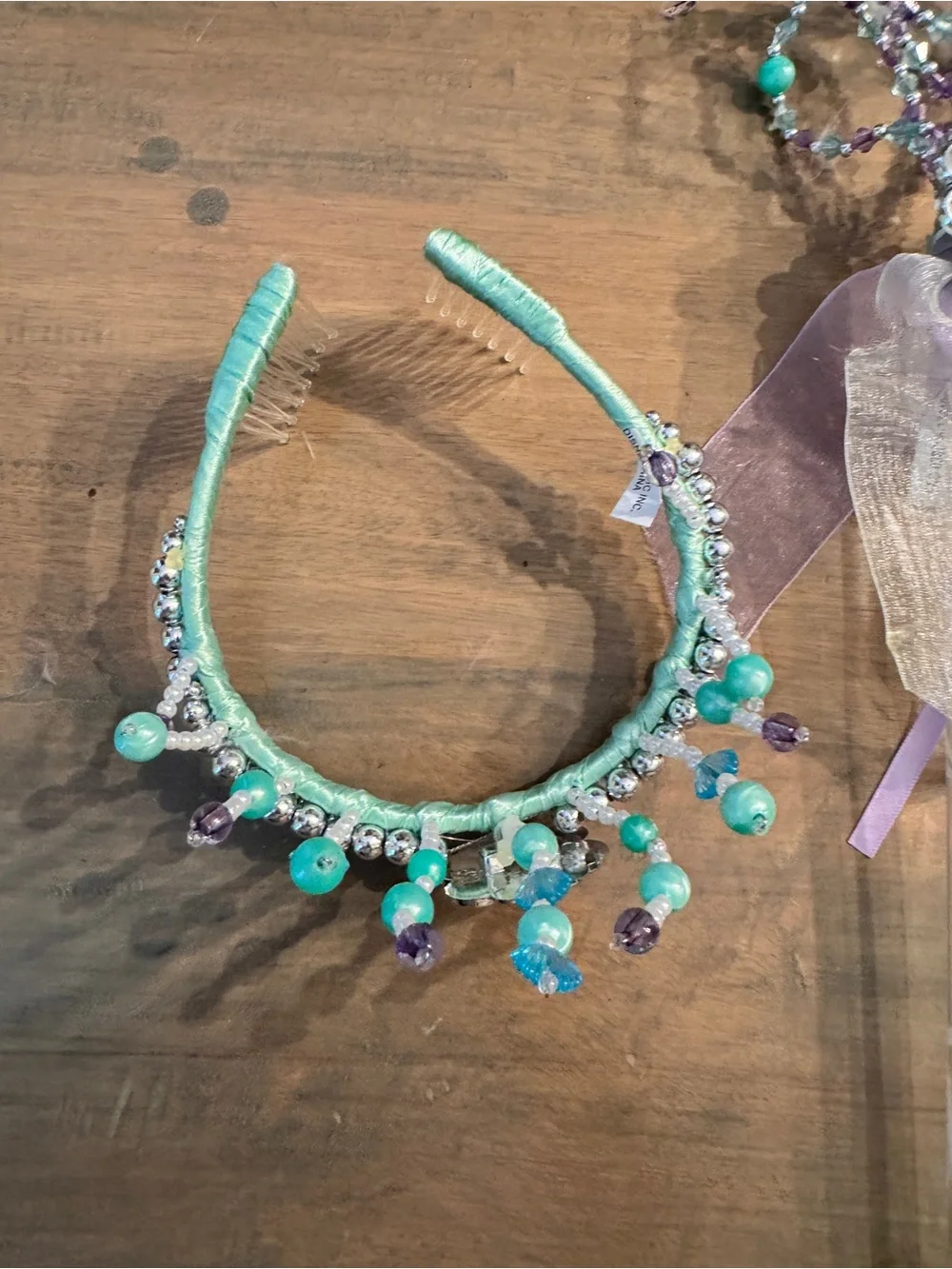 Disney Teal & Purple Princess Tiara and Wand Set